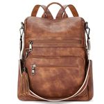 Telena Womens Backpack Purse Vegan Leather Large Travel Backpack College Shoulder Bag with Tassel, 0-brown, Large, Travel Backpacks