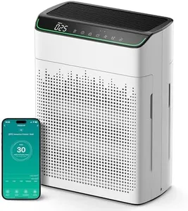 MORENTO Air Purifier for bedroom Home 157㎡ with PM2.5 Air Quality Monitor, Smart Wi-Fi and Alexa Control,HEPA Air Cleaner for Pet Dander Dust Pollen Smoke Odor 23dB Quiet Sleep Mode, Auto Mode MR5866