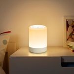 YUNJAYI Touch Bedside Lamp, 256 RGB Color Changing & Warm Small Table Lamps for Bedroom, 2200mAh USB Rechargeable LED Nightstand Lamp Wireless, Dimmable Nursery Night Light with Memory Function