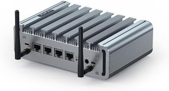 VENOEN Firewall Micro Appliance 2.5gbe Firewall mini PC Celeron J4125, 4x2.5GbE I225-V LAN Firewall Router PC, 8GB RAM 256GB SSD Fanless PC, AES-NI, HD, VGA, 2xUSB 3.0, SIM Slot, VPN Server