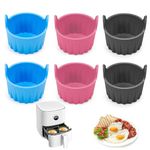 6 Pcs Silicone Air Fryer Egg Molds, Microwave Egg Cups, Reusable Non-Stick Silicone Egg Mold, Used for Microwave Steaming Eggs and Baking Cakes.