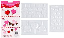 Juvale Valentine's Dessert for Chocolate and Candy, Hearts, Kisses (11 x 6 x 0.8 In, 3 Pack)