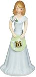 Enesco Growing Up Girls “Brunette Age 14” Porcelain Figurine, 6.5”, White