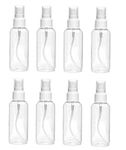 DSMO 100ml Empty Cute Reusable Refillable Fine Mist Sprayer Spray Bottle Atomizer with Ultra-Fine Mist Pump for Multipurpose Purposes Like sanitizing- Pack Of 8