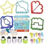 Sandwich Cutters for Kids, 20-Piece Set, 5 Kid Sandwich Cutters Shapes, 5 Vegetable Cutters Shapes, 10 Bento Deco