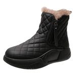 MERISHOPP® Winter Snow Boots Warm Lined Short Boots Fashion for Trekking Hiker Winter 38 Black|Clothing Shoes & Accessories | Womens Shoes |Pair of Snow Boots