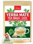 TeeLux Yerba Mate Tea Bags 50 Count, Pure Natural Argentine Yerba Mate, Rich Flavor with 3g/Bag, Biodegradable Tea Bag