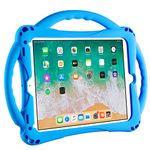 Adocham Kids Case for ipad 9.7 inch 2018/2017,Kids iPad 6th/5th Generation Case with Stand Handle and Strap,Lightweight Shockproof Silicone Kids Cover for iPad Air&Air 2-Blue