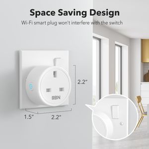 HBN WiFi Smart Plug 4-Pack – Wireless Remote Control Outlets