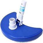 Swimline HYDROTOOLS Manual Pool Vacuum Head Attachment For Inground & Above Ground Pools |Weighted Swimming Pool Vac Head Half Moon W/Bristles| Swivel Hose 1-1/4 or 1-1/2’’| Clean Debris Corners