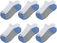 Sunew Baby Toddler Socks, 6 Pairs Kids Low Cut Athletic Ankle Socks Little Boys Girls Ankle Socks Half Cushion Low Cut Socks 6-Pair White Blue 1-2 Years
