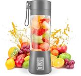 SUPERSTUD Portable USB Juicer Blender for Juices and Smoothie, Milk Shakes, 380ML, built-in Jar (Rich Grey)