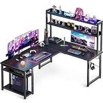 ODK L Shaped Gaming Desk with Hutch