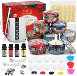 TEPENAR DIY Christmas Scented Candle Making Kit - Complete Candle DIY Set Pouring Pitcher Candles for Creating Festive Candles with Art and Craft Supplies