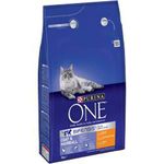 Purina ONE Adult Dry Cat Food Coat & Hairball, Rich in Chicken 750 (Pack of 4), Packaging May Vary