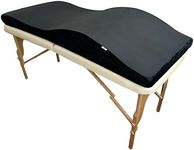 XOLLOZ Massage Bed Topper, High Density Foam, Soft Plush, Ergonomic Design, for Beauty Salon - 28 inch (71 cm) - Black