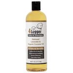 4-Legger Certified Organic Oatmeal Dog Shampoo with Aloe and Lavender Essential Oil - All Natural Safely Soothe, Condition and Moisturize Normal to Dry, Itchy Sensitive Skin - Made in USA - 16 oz