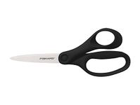 FISKARS Scissors, School Scissors, Black, 18cm