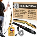 Southwest Archery Spyder XL Takedown Recurve Bow – 64" Hunting & Target Bow – Right & Left Hand – Draw Weights 30-55 lb – USA Based Company (45lb, Left Hand) – Includes Stringer Tool