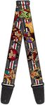 Buckle-Down Premium Guitar Strap, DC Bombshell Pin Up Girls, 29 to 54 Inch Length, 2 Inch Wide