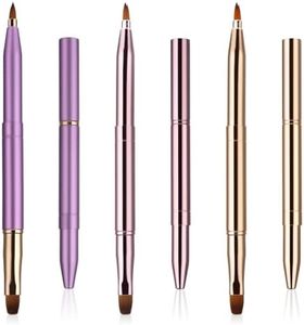 3 Pinceles Labios Pinceles Maquillaje Labios Retráctiles Doble Punta Con Tapa Lápiz Labial Pincel Labios Delineador Labios Viaje Brillo Labios Pincel Contorno Para Accesorios Maquillaje
