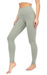 90 Degree By Reflex High Waisted Tummy Control Squat Proof 4-Way-Stretch Workout Leggings, Shadow, Medium