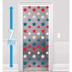 (PKT) 4th July USA Star String Decorations 2.1m (6 pk)