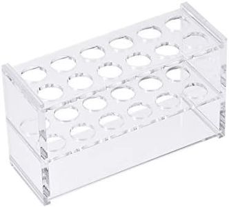 uxcell Acrylic Test Tube Holder Lab Stand Rack 2x6 Wells for 10ml Centrifuge Tubes Clear