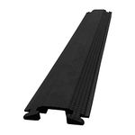 Kable Kontrol Drop Over Floor Cord Cover – 36” Inch Long 1 Channel Cable or Wire Protector – Rubber Ramp for Indoor and Outdoor Use – Black