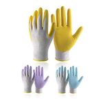 HANDLANDY Garden Gloves for Women Latex Free, 3 Pairs Breathable Nitrile Coated Small Gardening Gloves Yard Work Gloves(3, Medium)