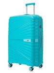 ATX Luggage 28" Large Suitcase Polypropylene Super Lightweight Durable Hard Shell Suitcase with 4 Dual Spinner Wheels and Built-in TSA Lock (Turquoise, 110 Liters)