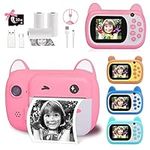 TOYOGO Instant Camera for Kids, 2.4 Inch LCD Screen Kids Print Camera, Digital Camera for Children with 6x Zoom, 24 M Pixels Dual Lens & 1080P Video Recorder, Gift for Boys and Girls