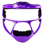 Champion Sports Magnesium Softball Face Mask - Lightweight Masks for Youth - Durable Head Guards - Premium Sports Accessories for Indoors and Outdoors - Purple