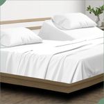 Top Split King Sheets Sets for Adjustable beds, Sheets for Sleep Number Bed Split King deep Pocket, 34" Split Top King Sheets 400 Thread Count 100% Cotton, Flex Top Sheets, White Solid