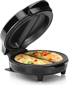 Electric Omelette and Frittata Maker, Dual Cooking Plates, 18 x 20 x 25 cm, Black