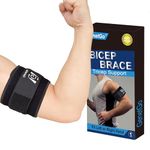 Bicep & Tricep Tendonitis Brace Compression Sleeve - Pain Relief for Bicep and Tricep Muscle Strains, Upper Arm Support (L/XL Width-4")