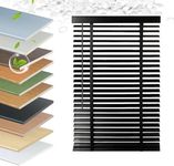 EVOZEN Faux Wood Blinds 2 Inch Cordless, Room Darkening Mini Venetian Horizontal Blinds & Shades for Indoor Windows, Office, Living Room, Bedroom, Multiple Colors