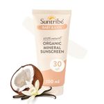 Suntribe Natural Baby & Kids Mineral Sunscreen SPF 30-100 ml, Organic, Perfume Free - 100% Natural & Reef Safe, Non-Nano Zinc Oxide, Water Resistant - “Best Mineral Sunscreen 2022” (The Independent)