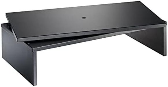 Meliconi SPACE SYSTEM TV DESK, Supporto Monitor e TV Girevole, Base Ruotabile a 360°, Portata 45 Kg, Legno, Made in Italy, Nero