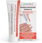 ViveCare Hydrocortisone 1% Cream (1 oz) - Maximum Strength Itchy Skin Relief - Anti Itch Ointment for Psoriasis, Rash, Allergy, Eczema, Hives, Mosquito & Bug Bites - Healing Treatment for Itching (1)
