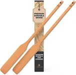 Wooden Paddle for Cooking, Stirring Paddle – 24" Crawfish Paddle – Heavy Duty Long Wooden Spoon for Large Stock Pots – 2 Pack by Woodenhouse