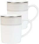 Dankotuwa Luxury Porcelain Platinum Coffee Mugs | Tea Cups. Vegan | Scratch Resistant | Hard Chip Resistant. Dishwasher Safe. Set of 2 (250 ml)