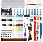 Electronics Component Fun Kit w/Power Supply Module Jumper Wire 830 tie-Points Breadboard Precision Potentiometer Resistor for Arduino Raspberry Pi STM32