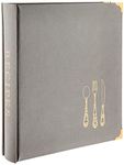 C.R. Gibson Gray Leatherette Lined Recipe Notebook, 11'' x 12''