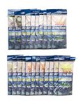 22 Packs Sea Fishing Bait Rigs snelled Hooks Octopus/Fish Skin/Hair Glow