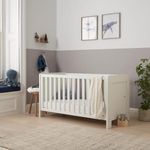 Tutti Bambini Alba Baby Cot Bed Bundle with Deluxe Eco Fibre Mattress, Waterproof Protector, and Fitted Sheets - Space Saving Cot with Essentials Included