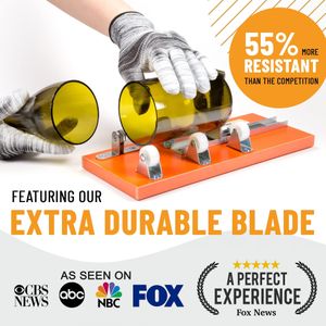 Home Pro Shop Glass Bottle Cutter Kit – DIY Wine & Beer Bottle Cutting Tool with Safety Gloves