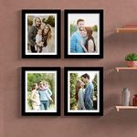 Art Street Set of 4 Individual Couple Photo Frame/Wall Hanging for Home Décor - Black - Size (8X10)