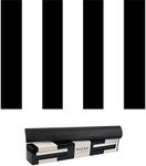 Scentennials Scented Drawer and Shelf Liners - Black & White Stripes Print - Six (6) Large 16.5 x 22 Inch Non-Adhesive Sheets - Perfect for Closet Shelves and Dresser Drawers (Midnight Streak)