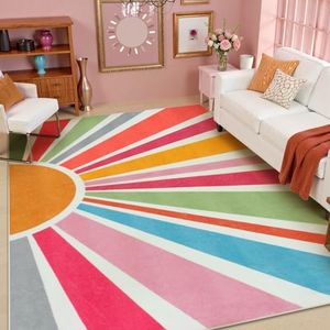 STARUIA Boho 8'x10' Area Rug, Washable Rug for Living Room Classroom